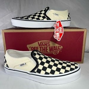 Vans Shoes | Brand New Black/ White (Asher) slip on Vans Shoes